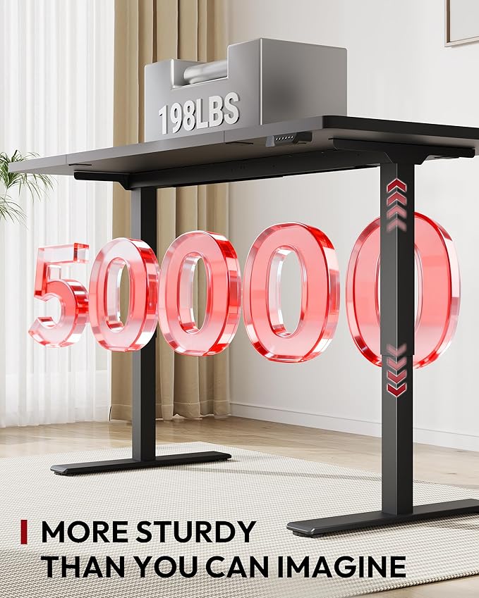 SANODESK Dual Motor Electric Standing Desk 71 x 32 Inches, Height Adjustable Sit Stand Desk with Large Splice Board for Home Office, Computer Workstation, Study & Gaming, Black Frame/Black Top
