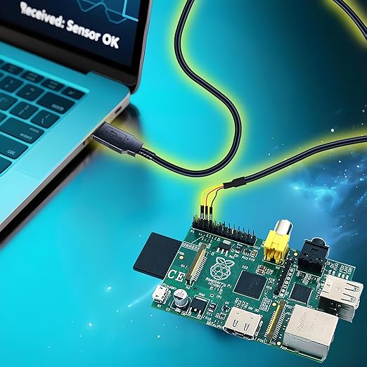 6 Feet USB to TTL-232R-RPI 3.3V Adapter Cable, FT232 USB to TTL Serial UART Cable, TX RX Signal 3 Pin 3v3 Level Signal 2.54mm Dupont Female Header Windows Linux MAC OS