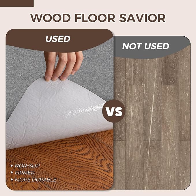 Office Chair Mat,Hard Floor Chair Mat Suitable for Hardwood and Tile Floors,Large Non-Slip Floor Protection Mat,Does Not Pill,Grey(36"x48")