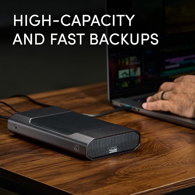 SanDisk Professional 24TB G-Drive Enterprise-Class External Desktop Hard Drive - 7200RPM Ultrastar HDD Inside, USB-C (10Gbps), USB 3.2 Gen 2, Mac Ready - SDPHF1A-024T-NBAAD