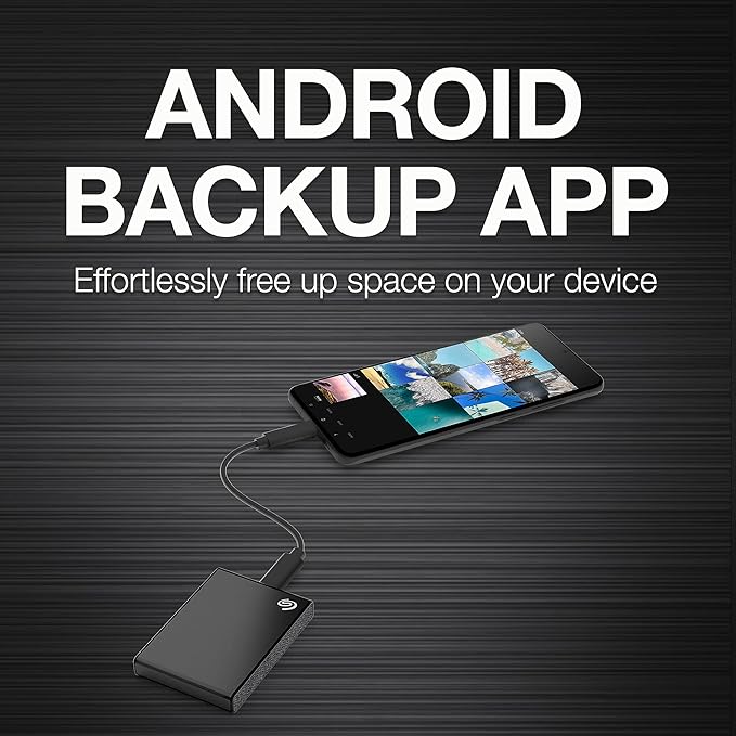 Seagate One Touch SSD 2TB External SSD Portable – Black, speeds up to 1030MB/s, 6mo Mylio Photo+ subscription, 6mo Dropbox Backup Plan and Rescue Services (STKG2000400)