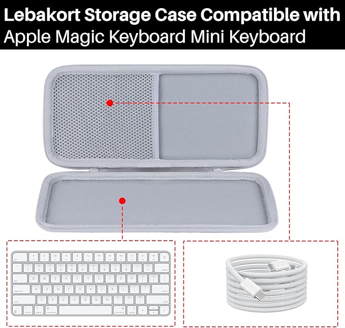 Storage Case Compatible with Apple Magic Keyboard (Mini Magic Keyboard Case)