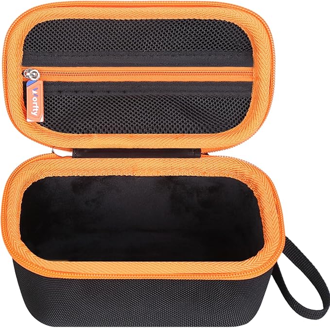 Case for ProtoArc Ergonomic Mouse, Travel Carrying Case Compatible with ProtoArc EM11 NL Bluetooth Rechargeable Wireless Vertical Mouse (Black-Orange)