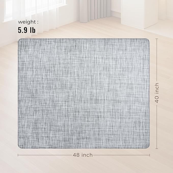 Office Chair Mat,40"x48" Anti-Slip Waterproof Hardwood Floor Chair Mat,Heavy Duty Floor Protector Rolling Chairs for Home Office(Grey)