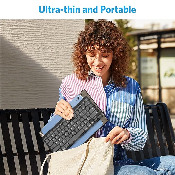 OMOTON Bluetooth Keyboard Compatible with iPad A16 11th 10th Generation, iPad 10.2 (9th/8th/7th), iPad Pro 13/12.9/11 inch, iPad Air/Mini and More iOS Devices, Graphite Black & Gray