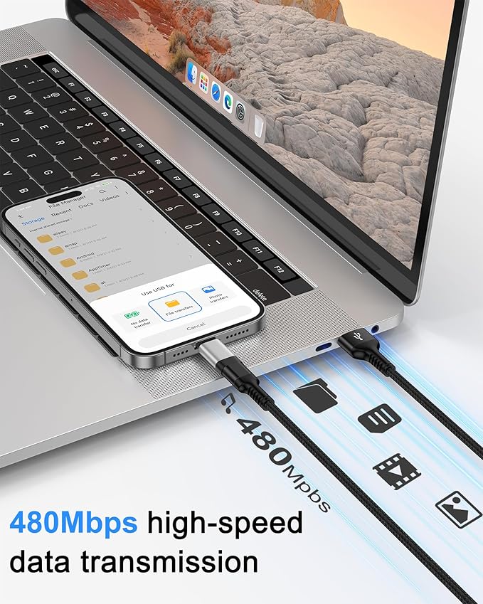 USB C to Lightning Adapter 4 Pack, USB-C Female to Lightning Male Converter for iPhone 14 13 12 11 Pro Max Plus XR SE, Fast Charging & Data Sync Type C to Lightning Adapter for AirPods (No Audio/OTG)