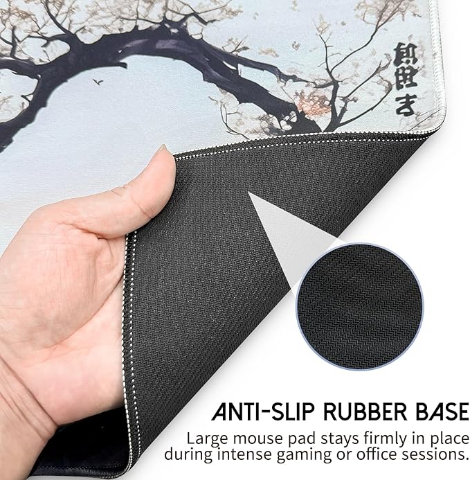 Mouse Pad Gaming Mousepad 35.4 x 15.7in Large Mouse Pad for Keyboard,Non-Slip and with Stitched Edges,Keyboard Pad Desk mat for Home Office and School