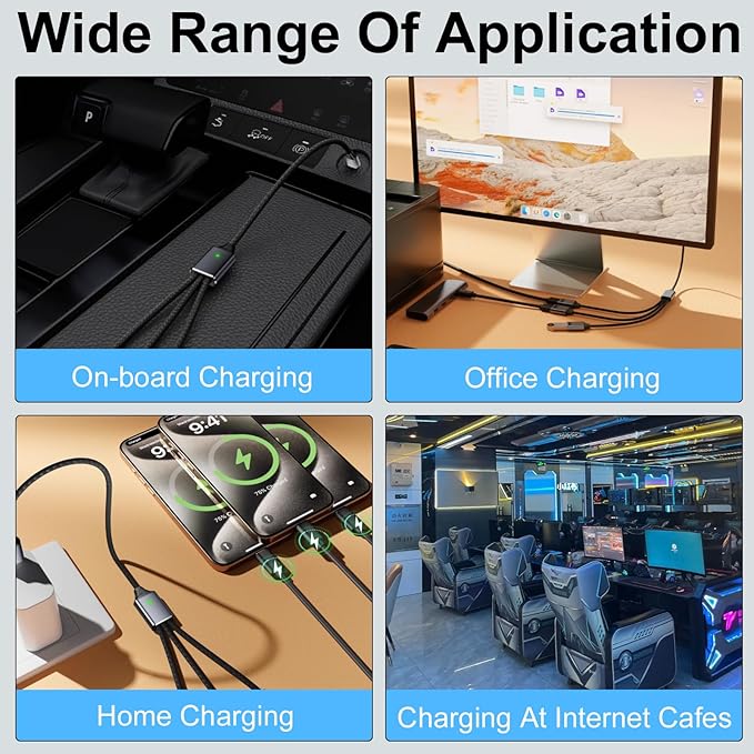 Danfetsoy USB C Splitter 1 in 3 Out Cable, USB C Y Splitter 1 Male to 3 Female Charging Cable & Type A Male to Type C Female Adapter Extension Converter for Laptop, MacBook, Phone, Hard Drive, 25cm