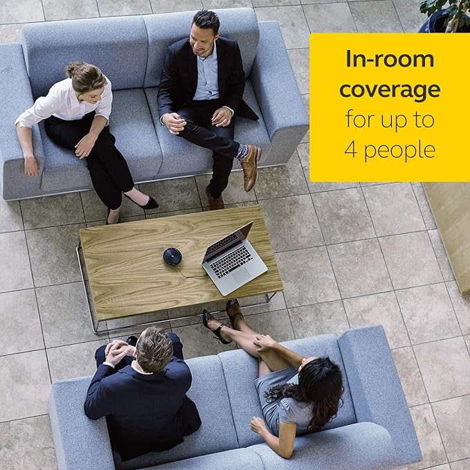 Jabra Speak 410 Corded Speakerphone for Softphones – Easy Setup, Portable USB Speaker for Holding Meetings Anywhere with Outstanding Sound Quality