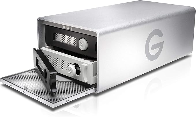 G-Technology 36TB G-RAID with Thunderbolt 3, USB-C (USB 3.1 Gen 2), and HDMI, Removable Dual Drive Storage System, Silver - 0G10810-1