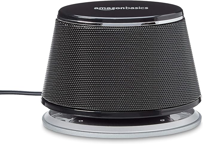 Amazon Basics Stereo 2.0 Speakers for PC or Laptop with Volume Control, 3.5mm Aux Input, USB-Powered, 1 Pair, Black