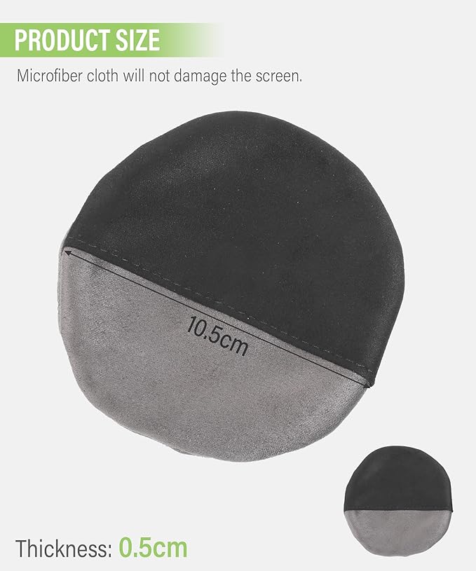 RACOONA Car Screen Cleaner,Screen Cleaning Pad Cloth Wipes,Car Accessories Microfiber Touch Screen Cleaner,Soft Cloth Wipes for Tesla Central Control Screen,Car Dashboard/Display (Round)