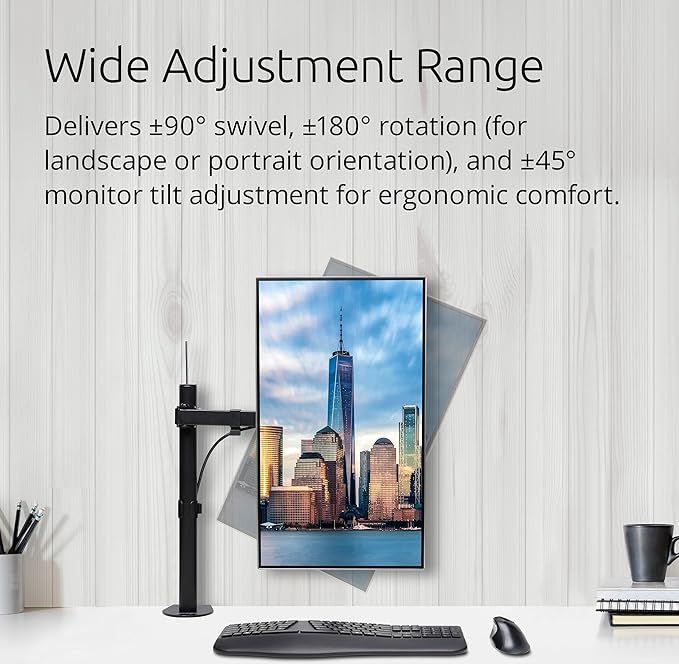 Kensington SmartFit® Ergo Single Extended Monitor Arm (K55408WW)