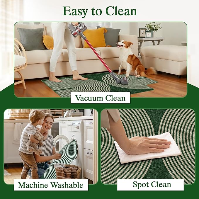 Office Chair Mat for Hardwood Floor & Tile Floor,36"X 48" Heavy Duty Desk Chair Mat for Hard Floors, Under Desk Rug for Rolling Computer Chair,Anti Slip,Low Pile Carpet Protector-Convex Geo Green