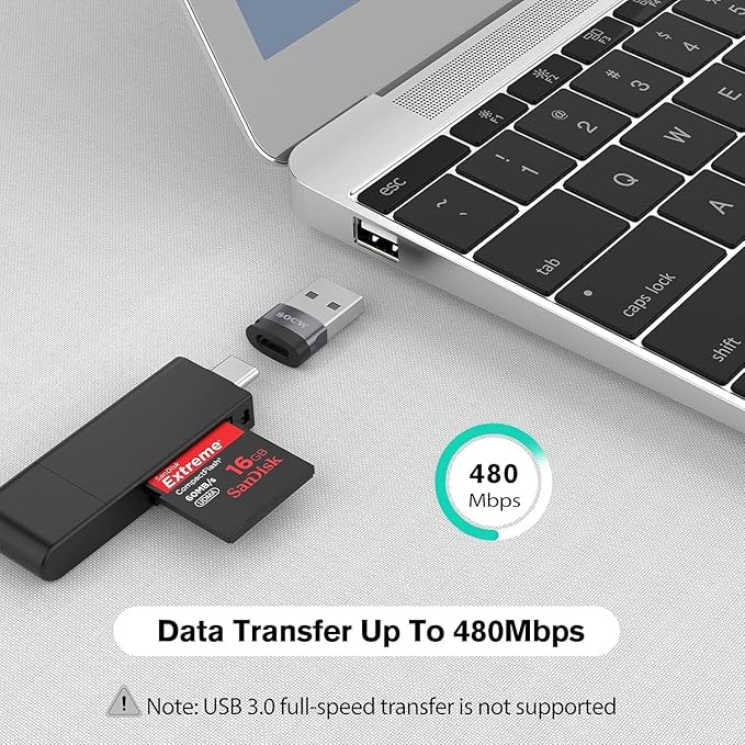 USB C Female to USB Male Adapter 2.0 (Grey, 10 Pack)