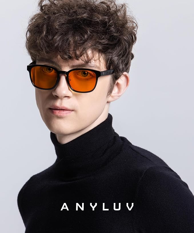 ANYLUV Blue Light Glasses Men Women Computer Gaming Glasses Anti Eyestrain Lightweight Blue Light Blocking Glasses