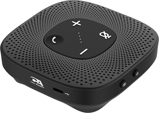 Cyber Acoustics Conference Speakerphone (SP-2000) - USB and Bluetooth, Advanced DSP with 360 Degree Noise Cancelling Microphone with 3m Range, 66 Ft BT Wireless Range