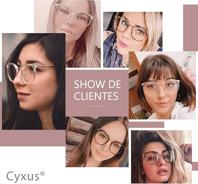 Cyxus 2 Pack Blue Light Glasses for Women, Anti Blue Light Eyeglasses for Woman Reduce Eye Fatigue Eyewear and Headaches