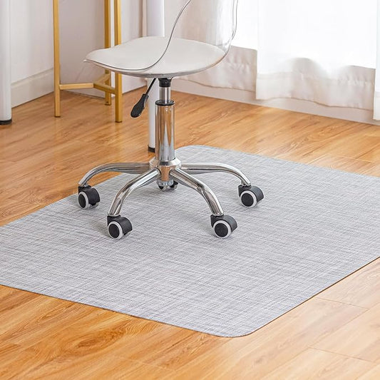 Office Chair Mat for Hardwood Floor Under Desk Computer Rolling Chair Mat for Wood/Tile Floor Non-Slip Heavy Duty Desk Rug PVC Plastic Hard Floor Protector 45"x 53" (Mist)