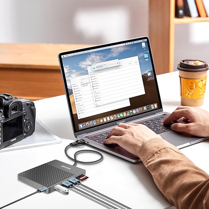 Docking Station External Hard Drive Storage, USB-C Hub + HDD 7-in-1, USB 3.0, SD/TF Card, HDD for Windows, Mac, Android, TV, Phone, Laptop, Desktop, PC (Space Black, 1TB+Docking Station)