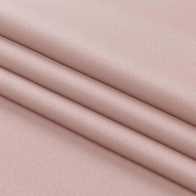 Aiyufeng Blush Blackout Curtains for Bedroom 96 Inches Long 2 Panels, Solid Thermal Insulated, Energy Saving Nursery Window Treatment Curtains Blackout Drapes, W40 x L96 Inch, Blush