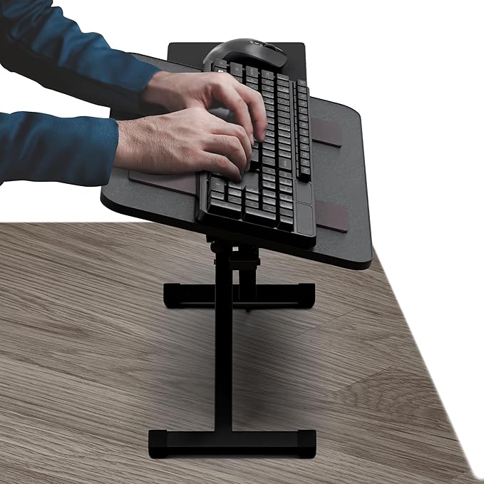 Uncaged Ergonomics KT3 Computer Keyboard Stand & Riser for Desk, Adjustable Raised Wrist Friendly Keyboard Stand Tray & Mouse Stand Lift Negative TIlt