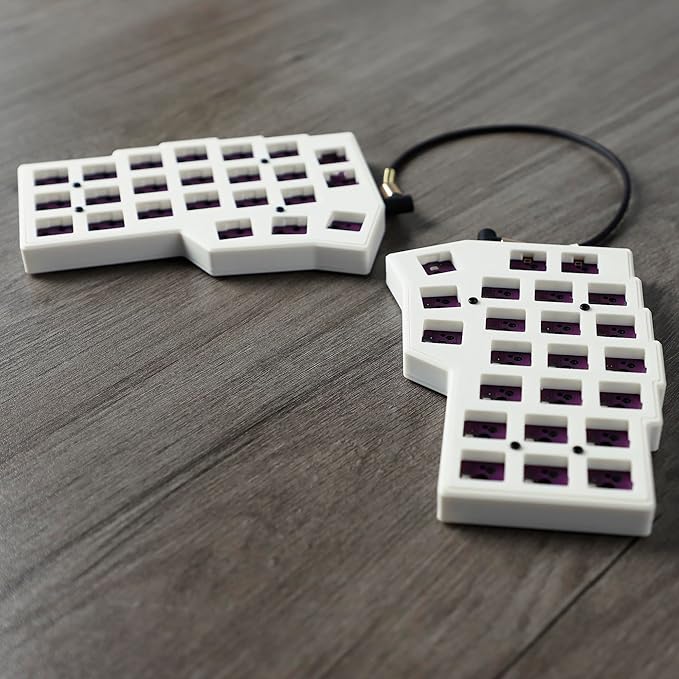 YMDK Split Keyboard Corne V4.1 46 Keys Ergonomic Hotswappable 40% Layout 3D PLA RGB QMK Vial All Key Programmable Mini Independent Gaming Keyboard Kit