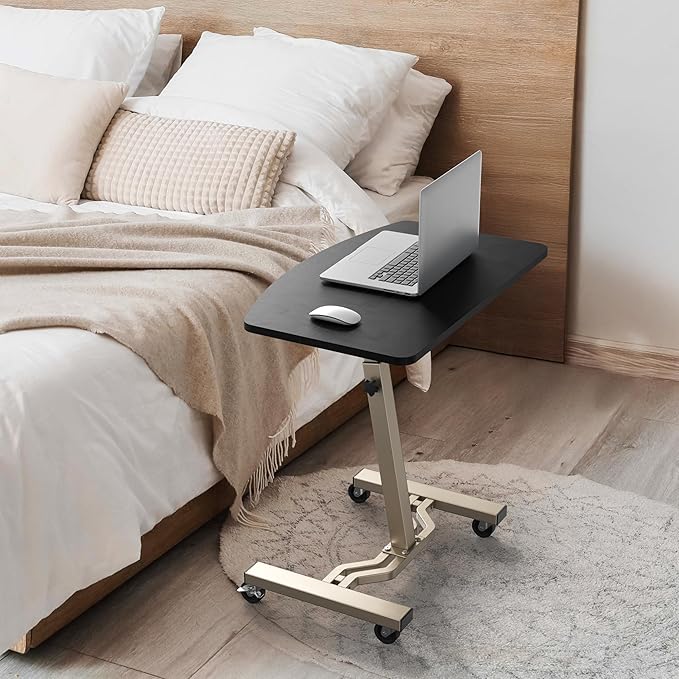 Height Adjustable Mobile Laptop Stand Desk Rolling Cart, Height Adjustable from 28'' to 33''
