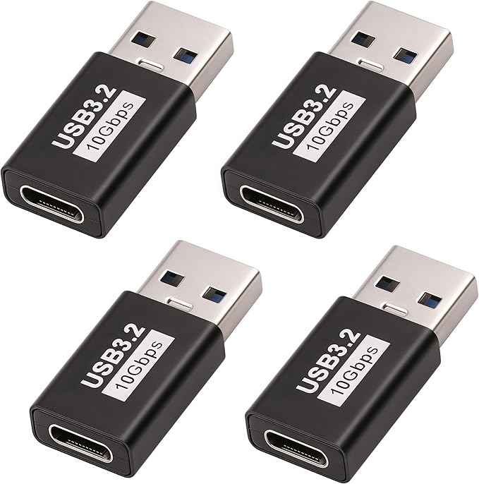 𝟒𝐏𝐚𝐜𝐤 𝐔𝐩𝐠𝐫𝐚𝐝𝐞𝐝 USB to USBC Adapter,Upgraded USB 3.2 Adapt,USB Male to USB C Female Adapter for iPhone 15 Charger,iPhone 15 14 13 12 Pro Max Plus,iPad 9 10 Air 5 Mini 6,Car,Samsung