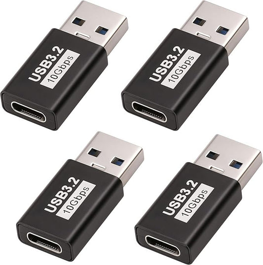 𝟒𝐏𝐚𝐜𝐤 𝐔𝐩𝐠𝐫𝐚𝐝𝐞𝐝 USB to USBC Adapter,Upgraded USB 3.2 Adapt,USB Male to USB C Female Adapter for iPhone 15 Charger,iPhone 15 14 13 12 Pro Max Plus,iPad 9 10 Air 5 Mini 6,Car,Samsung