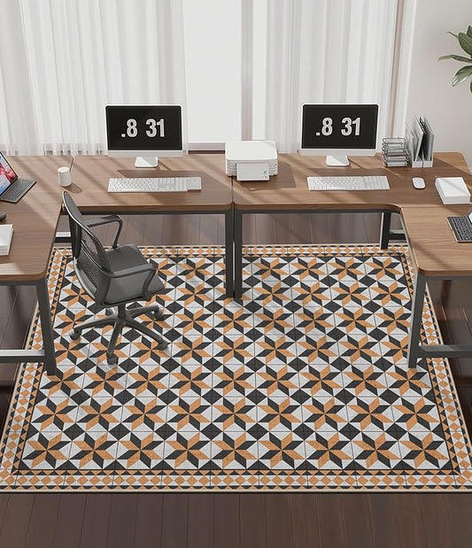 chakme Office Chair Mat for Hardwood Floor, 72"x48" Easy Glide Computer Desk Mat Protector for Rolling Chair Under Desk Rug Nonslip Backing, Machine Wash, (Plaid)