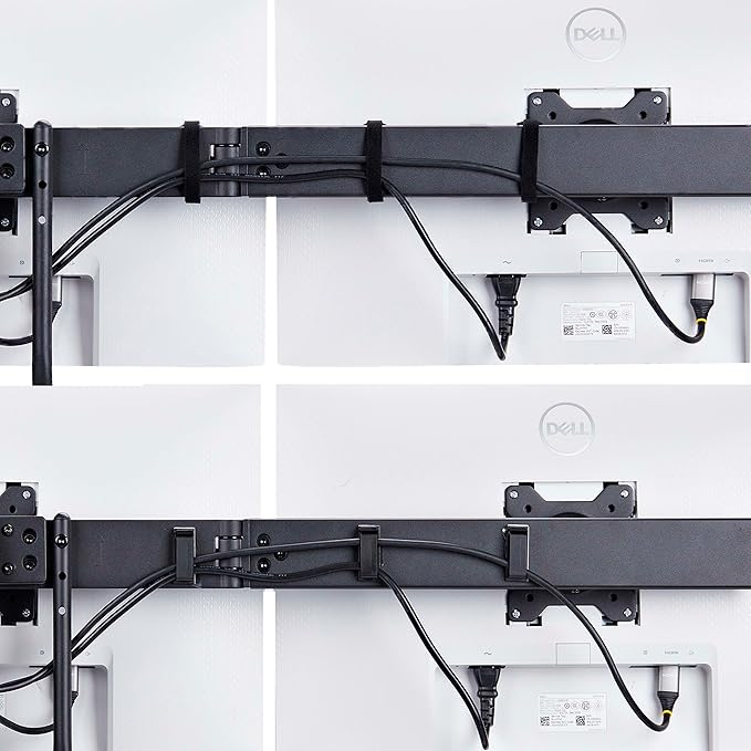 StarTech.com Desk Mount Triple Monitor Arm w/Crossbar for Up to Three 27in Screens, VESA 75x75/100x100, Tool-Less Arm Adjustments