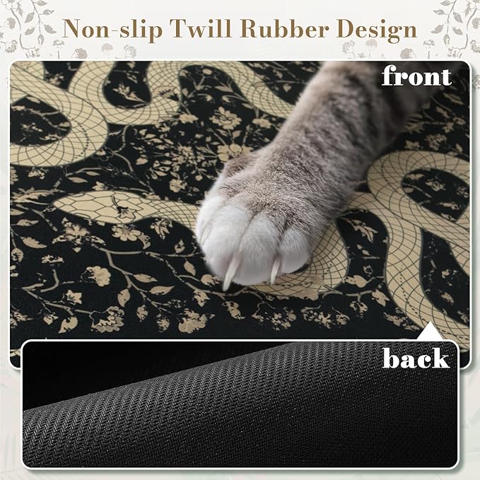 HAOCOO Large Gaming Mouse Pad with Smooth Surface, Non-Slip XXL Desk Mat with Stitched Edges, Waterproof Computer Mats for Desktop, Animal Mouse Mat for Home, Office(Snake)