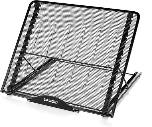 IMAGE Laptop Stand,Large Version Foldable Portable Ventilated Desktop Laptop Stand Holder, Adjustable 12 Angle Points Stand, A3 Compatible with 10" ~ 17" Notebooks, LED Light Box Pad
