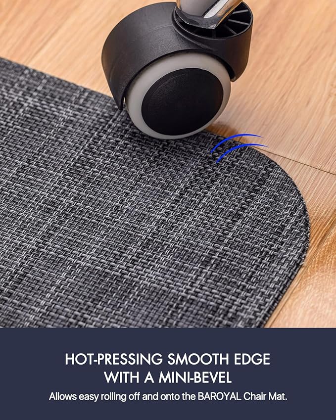 Office Chair Mat for Hardwood Floor Under Desk Computer Rolling Chair Mat for Wood/Tile Floor Non-Slip Heavy Duty Desk Rug PVC Plastic Hard Floor Protector 48" x 60" (Cool Grey)