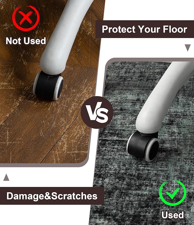 chakme Office Chair Mat for Hardwood Floor, 60"x45" Easy Glide Computer Desk Mat Protector for Rolling Chair Under Desk Rug Nonslip Backing, Machine Wash, (Abstract)