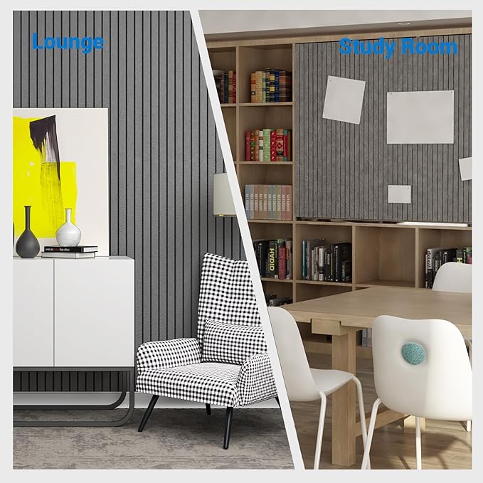 10 Pack Acoustic Panels,48"*24"*0.47"Self-Adhesive Soundproof Wall Panels,High Density Sound Proof Panels for Walls, Office, Reccording Studio, Home,Ceiling-Moon Grey