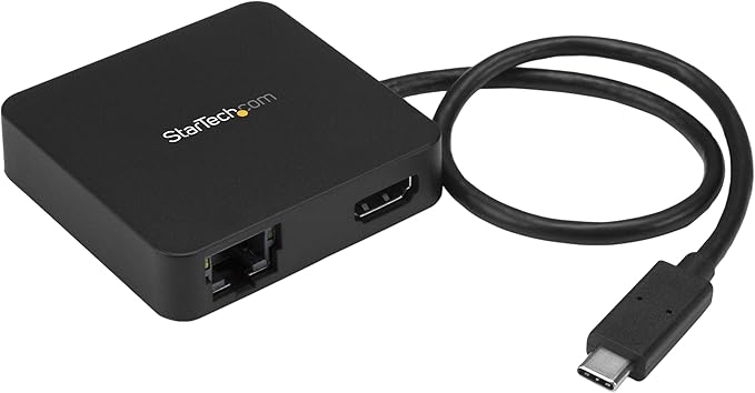 StarTech.com USB C Multiport Adapter - Portable USB-C Mini Dock 4K HDMI Video - Gigabit Ethernet, USB 3.0 Hub (1x USB-A 1x USB-C) - USB Type-C Multiport Adapter - Thunderbolt 3 Compatible, TAA