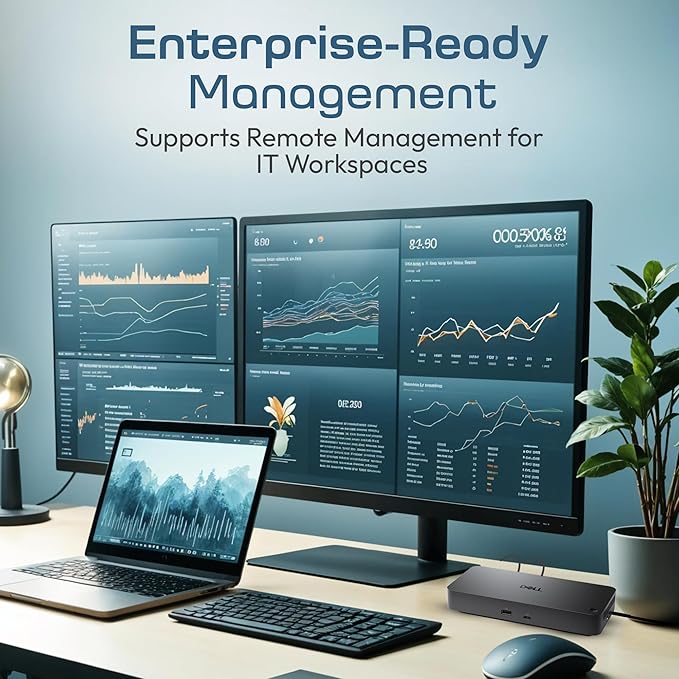 Dell Pro Dock WD25 USB-C Docking Station – 100W Power Delivery, Dual FHD or Single 4K Display Support, HDMI, DisplayPort, Ethernet – Boomph's Ultimate Performance Dock Solution for Your Workspace.