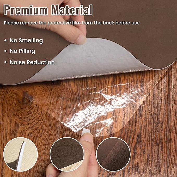 Sycoodeal Office Chair Mat for Hardwood Floor,Slip Resistant Floor Mat for Office Computer Gaming Chair,Heavy Duty Floor Protector for Rolling Chairs,Easy to Clean,Coffee(36"x55")