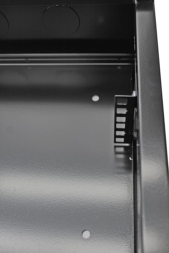 Electriduct 2U Wall Mount Rack Enclosure Network Cabinet Solid Door Black Powder Coated Steel with Lock