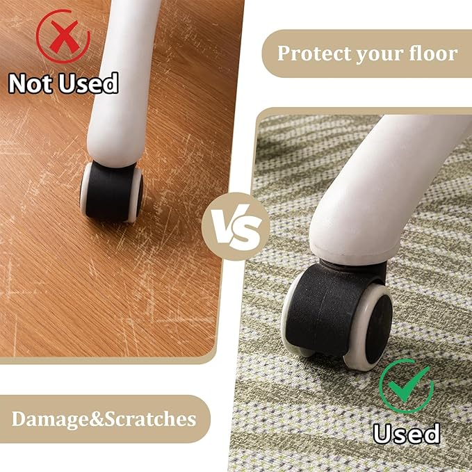 Office Chair Mat for Hardwood Floor, 60"x45" Easy Glide Computer Desk Mat Protector for Rolling Chair Under Desk Rug Nonslip Backing, Machine Wash, (Modern)