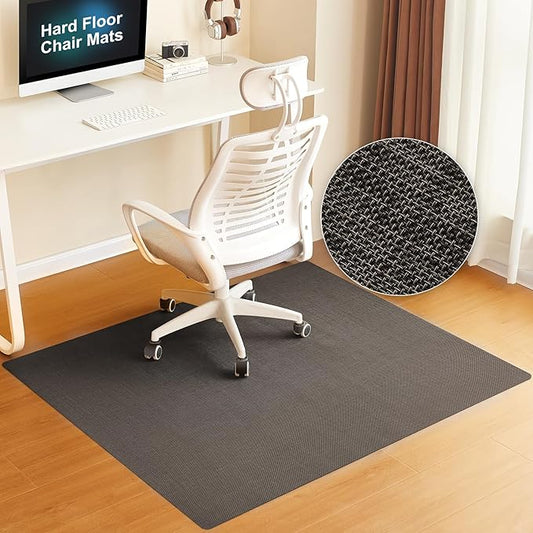 BAGAIL Office Chair Mat for Hardwood Floor, 45"x53" Heavy Duty Computer Chair Mat - Fast Flat & Smooth Glide - Non-Slip Desk Chair Floor Protector for Home Office - Dark Brown