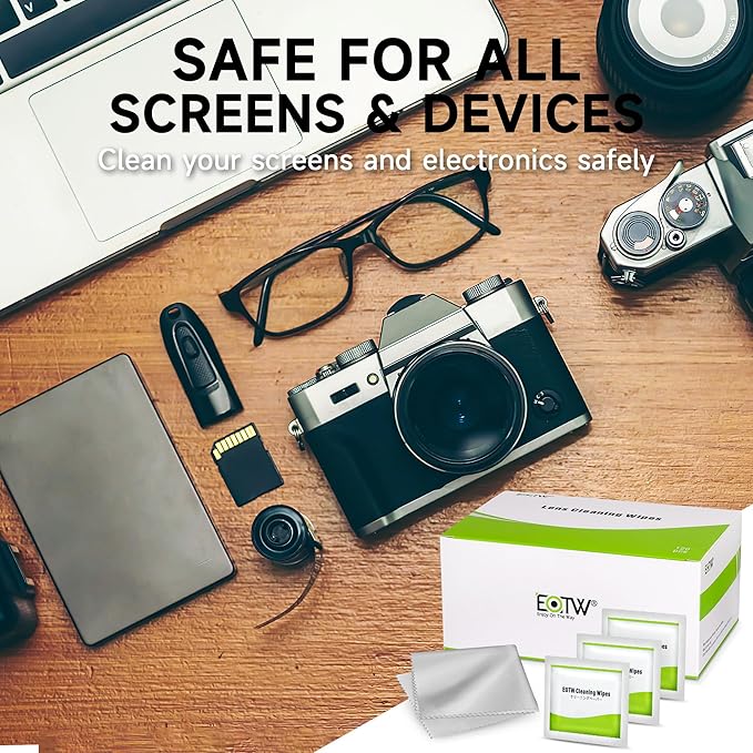 EOTW Computer Screen Wipes Individually Wrapped Pre-moistened Electronic Monitor Cleaner Cleaning for iPhone iPad Tablet PC Keyboard Laptop, Pack of 120