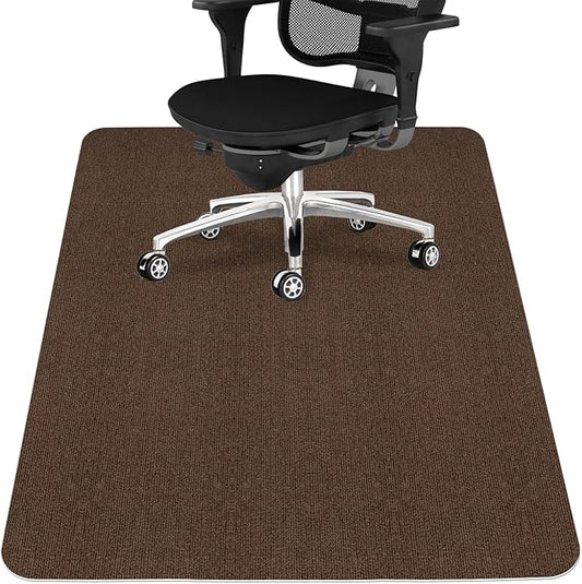 Sycoodeal Office Chair Mat for Hardwood Floor,Office Computer Gaming Chair Mat for Tile Floor,Large Floor Protector Rug,Anti-Slip,Easy to Clean,Coffee(40"x55")