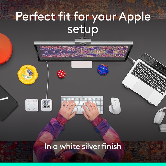Logitech MX Master 4 for Mac, Ergonomic Bluetooth Mouse with Advanced Performance Haptic Feedback, Ultra-Fast Scrolling, USB-C Charging, MacOS, iPadOS, Windows - White Silver