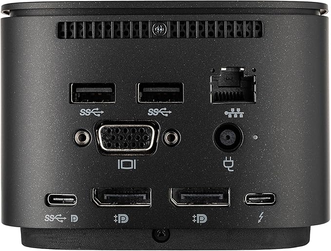 HP Thunderbolt Dock G2 with Combo Cable (3TR87UT) Bundle Including: Surge Protector, 2X Type-C Cable, DisplayPort Cable, Fiber Cloth