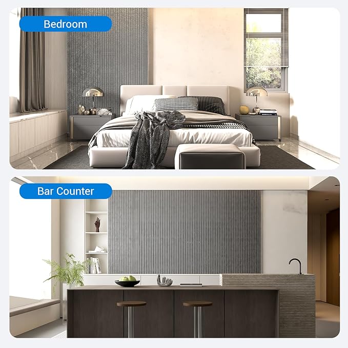 10 Pack Acoustic Panels,48"*24"*0.47"Self-Adhesive Soundproof Wall Panels,High Density Sound Proof Panels for Walls, Office, Reccording Studio, Home,Ceiling-Moon Grey