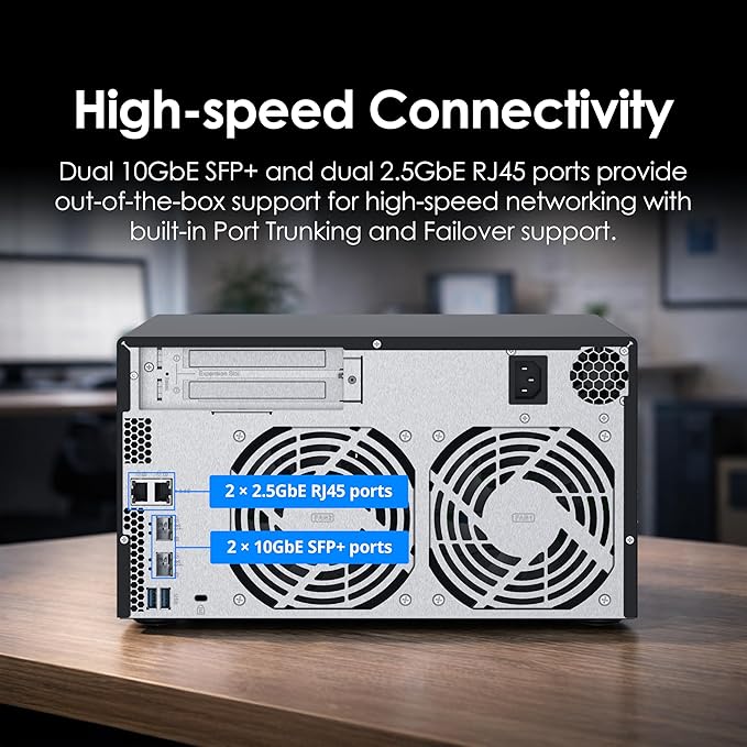 QNAP TS-832PX-4G 8 Bay High-Capacity NAS with 10GbE SFP+ and 2.5GbE