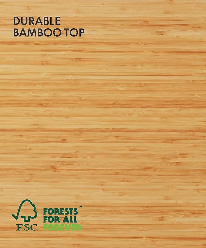 FlexiSpot E6 Bamboo 3-Stage Dual Motor Electric Standing Desk 48 x 24 Sit Stand Up Desk, Holds 220 lbs, Adjustable Height w/ Memory Presets, Solid Bamboo Desktop & White Frame, Ships in 2 Boxes